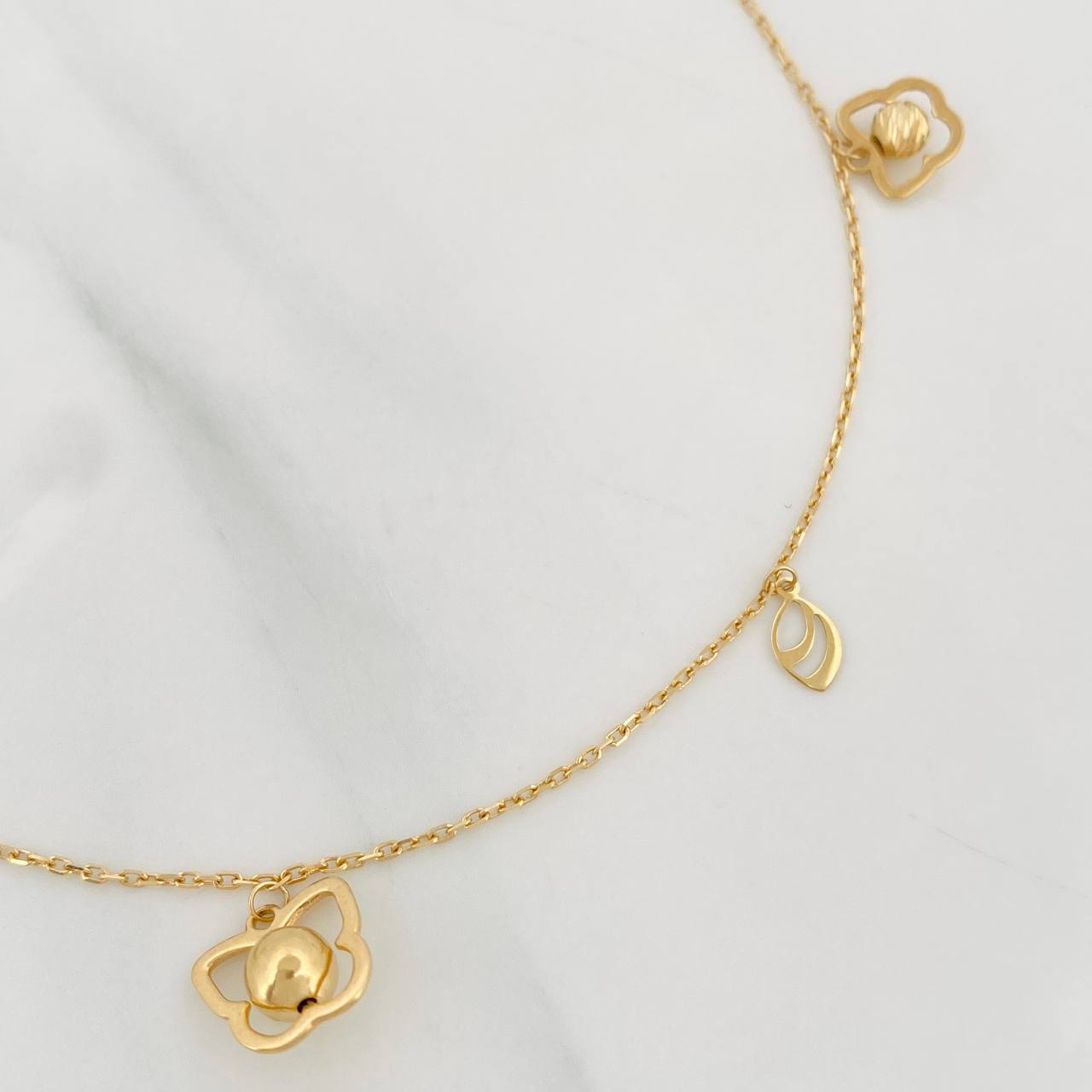 Tobillera Aro Seguido 2.65g / 24.5cm / 1mm Oro Amarillo 18K