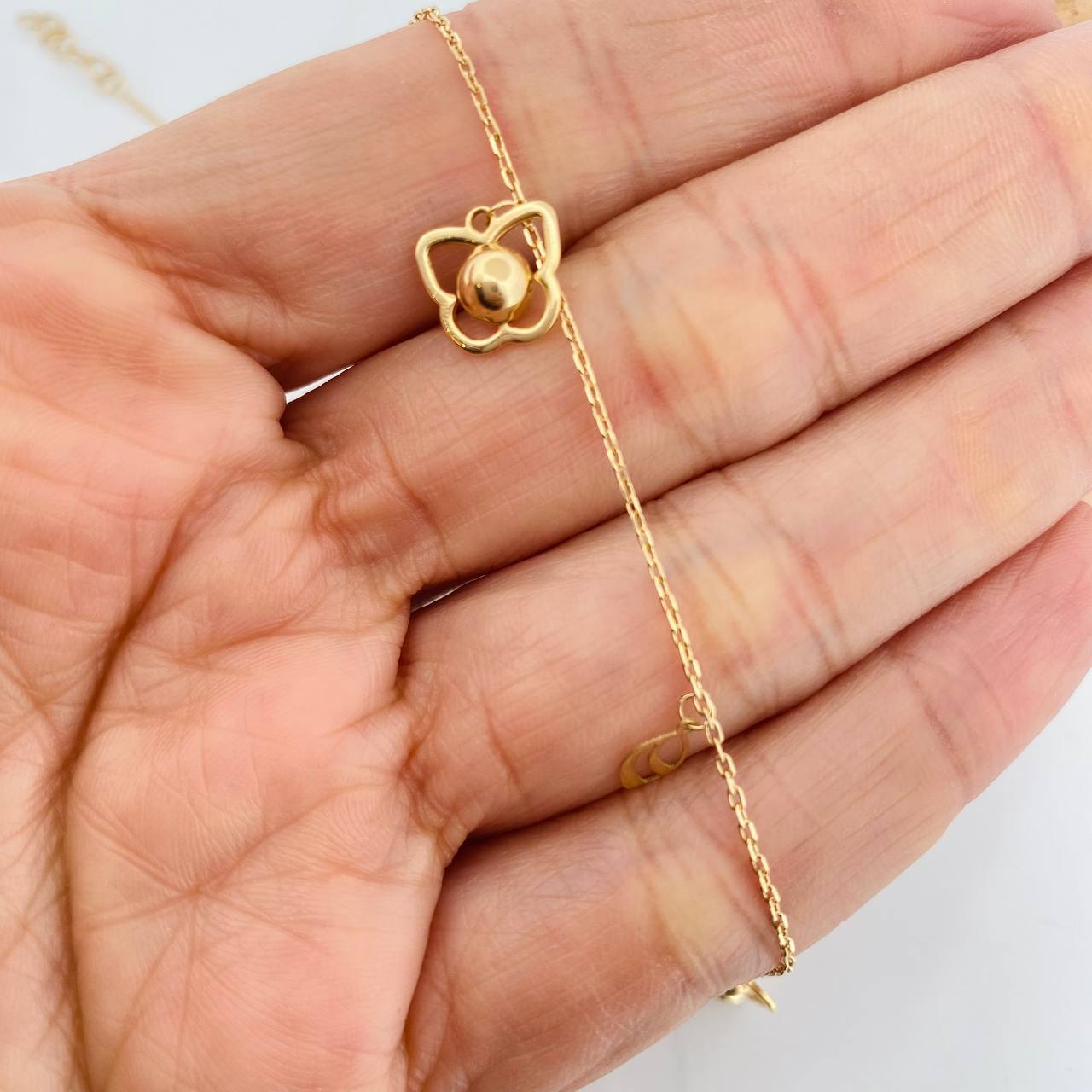 Tobillera Aro Seguido 2.65g / 24.5cm / 1mm Oro Amarillo 18K