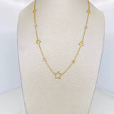 Cadena Aro Seguido Estrellas 3.8g / 45cm / 1mm Oro Amarillo 18K