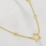Cadena Aro Seguido Estrellas 3.8g / 45cm / 1mm Oro Amarillo 18K