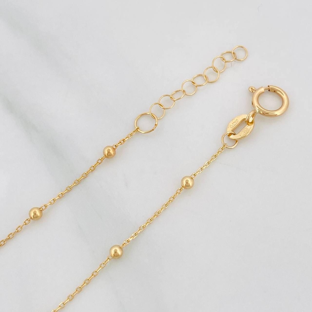Pulso Modulable Aro Seguido Cruz 1.5g / 18cm - 17cm / 1mm Oro Amarillo 18K