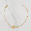 Pulso Modulable Aro Seguido Cruz 1.5g / 18cm - 17cm / 1mm Oro Amarillo 18K