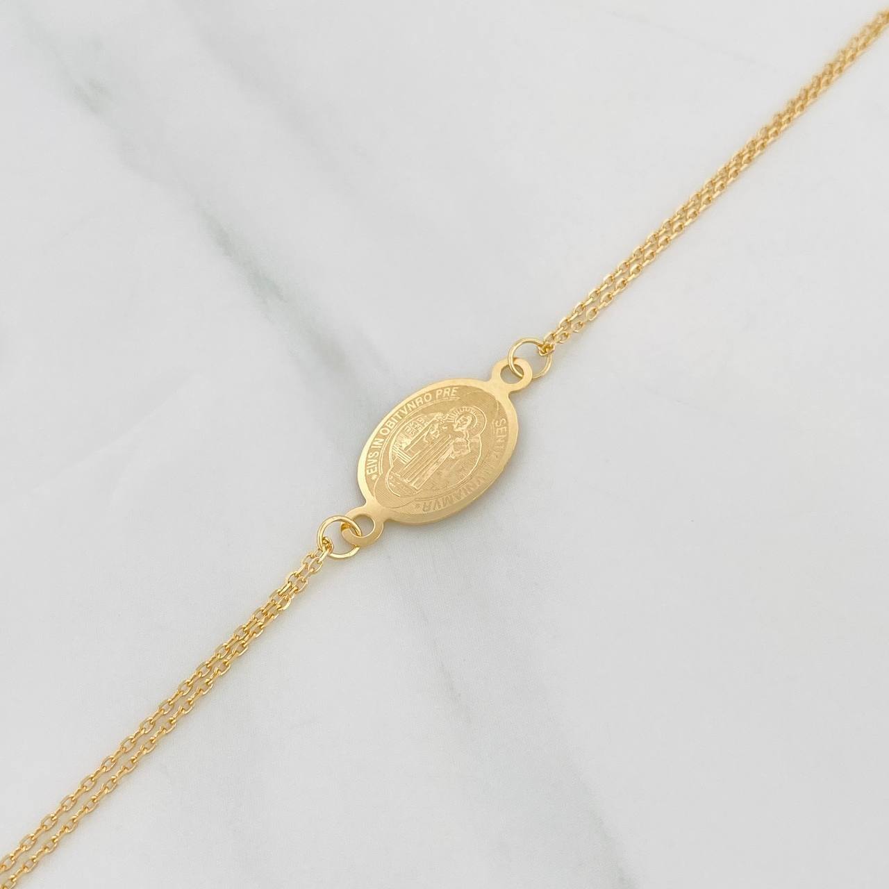Pulso Modulable Aro Seguido San Benito 1.7g / 16.5cm - 18cm / 1mm Oro Amarillo 18K