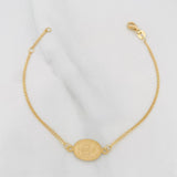 Pulso Modulable Aro Seguido San Benito 1.7g / 16.5cm - 18cm / 1mm Oro Amarillo 18K
