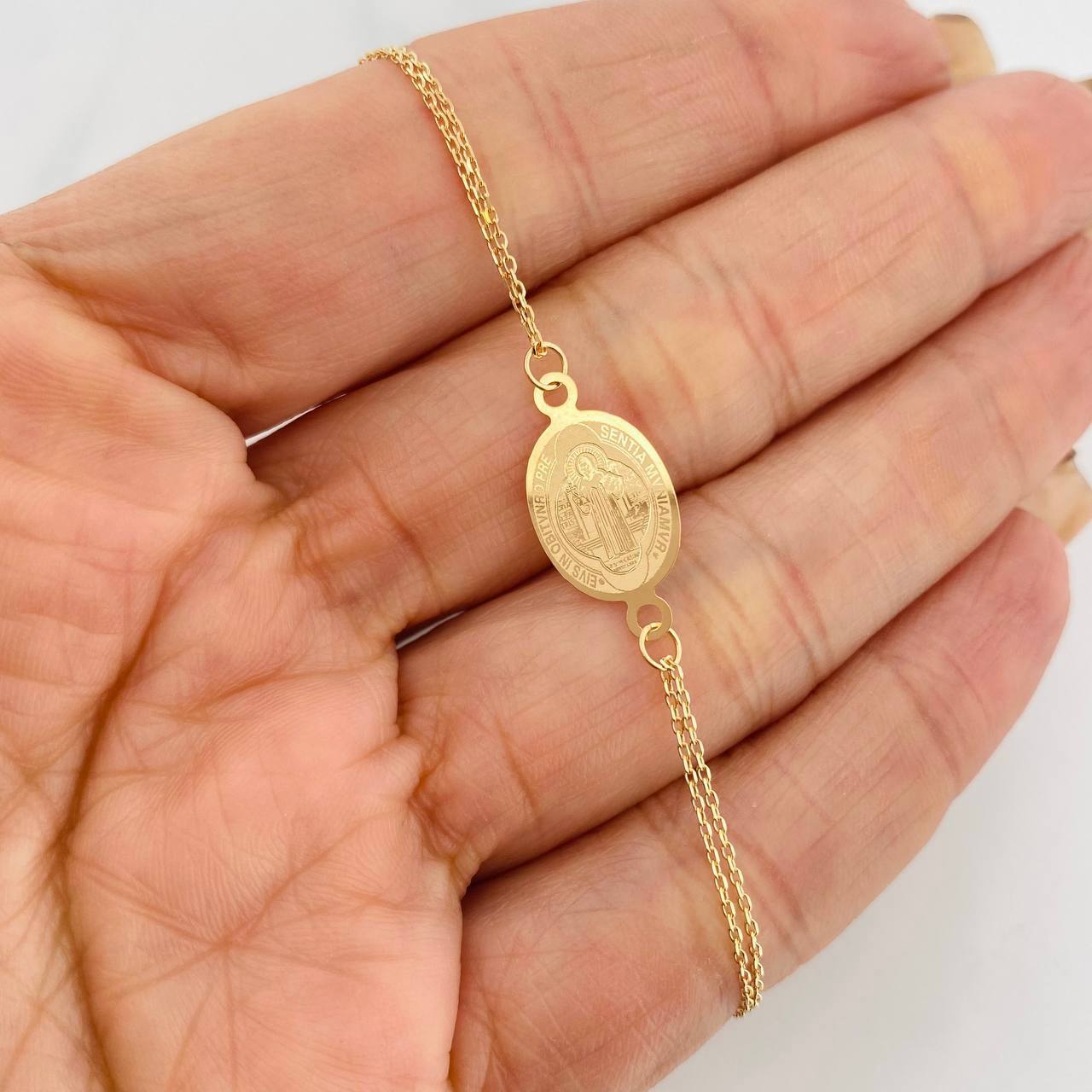 Pulso Modulable Aro Seguido San Benito 1.7g / 16.5cm - 18cm / 1mm Oro Amarillo 18K