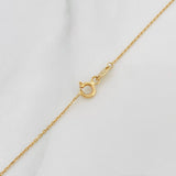 Cadena Aro Seguido Placa Corazon 2.4g / 45cm / 1mm Dos Oros Amarillo Blanco 18K