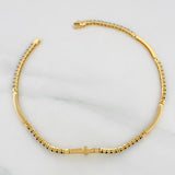 Pulso Tenis Cruz 6.2g / 20.3cm / 2mm Oro Amarillo 18K
