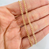 Cadena Cubana 2.1g / 45cm / 2.3mm Oro Amarillo 18K