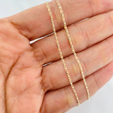 Cadena Escalera Plana 1.15g / 40cm / 1.2mm Tres Oros 18K