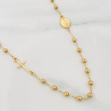 Cadena Denario Virgen Milagrosa 3.1g / 45cm / 2.5mm Oro Amarillo 18K