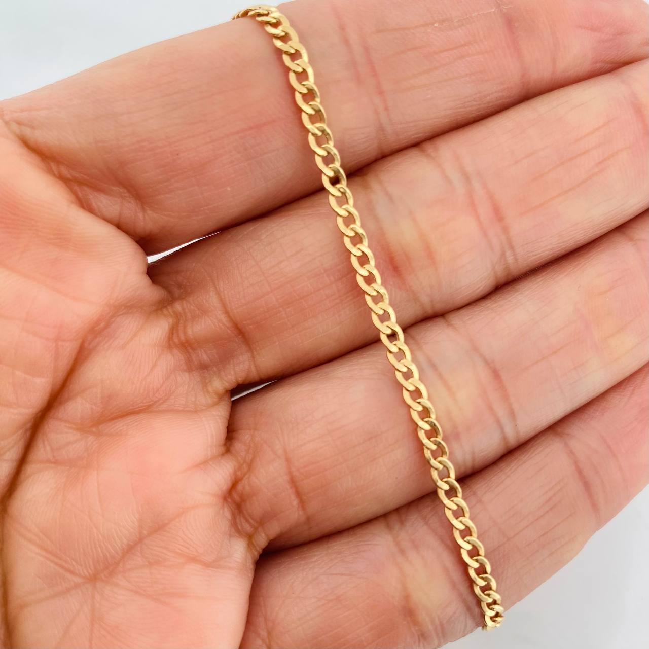 Pulso Cubano 1.4g / 20.5cm / 2.4mm Oro Amarillo 18K