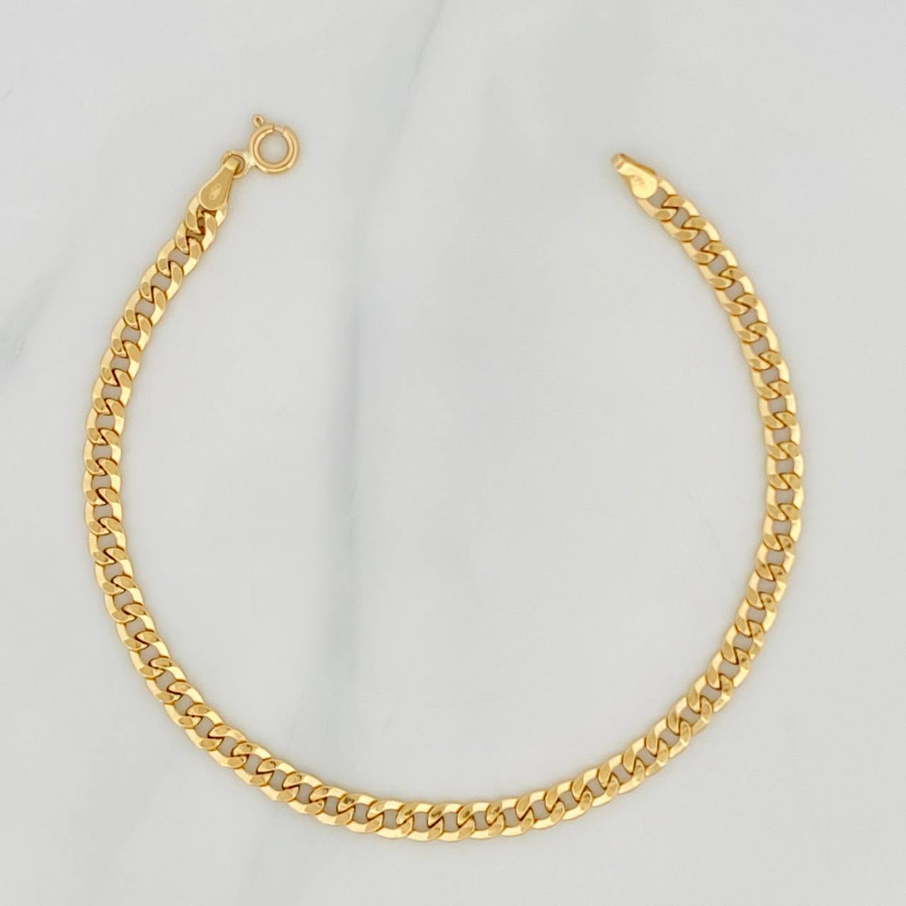 Pulso Cubano 2.55g / 20cm / 4.1mm Oro Amarillo 18K