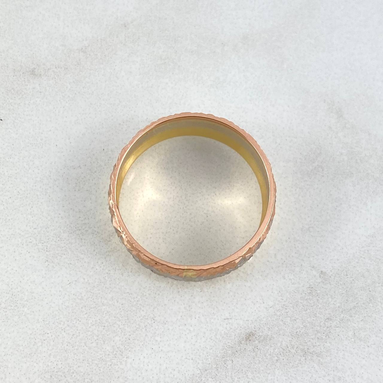 Anillo Argolla 3.95gr / T9 1/2 / Diamantada Oro Amarillo ©
