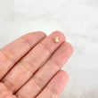 Herraje Cilindro 0.1gr / 0.4cm / 3mm Diamantado Oro Amarillo