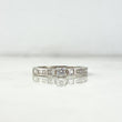 Anillo Solitario Churumbela Cuadrado 2.35gr / T6 / Circones Blancos Oro Blanco