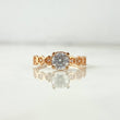 Anillo Solitario Rombos 2gr / T6 / Circon Blanco Oro Rosa
