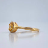 Anillo Halo Circulo 1.85gr / T5 1/2 / Oro Amarillo 18K %