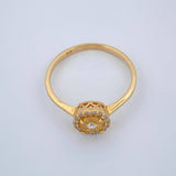 Anillo Halo Circulo 1.85gr / T5 1/2 / Oro Amarillo 18K %