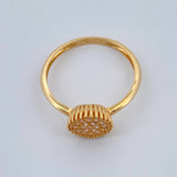 Anillo Halo Solitario 2gr / T6 1/2 / Oro Amarillo 18K %