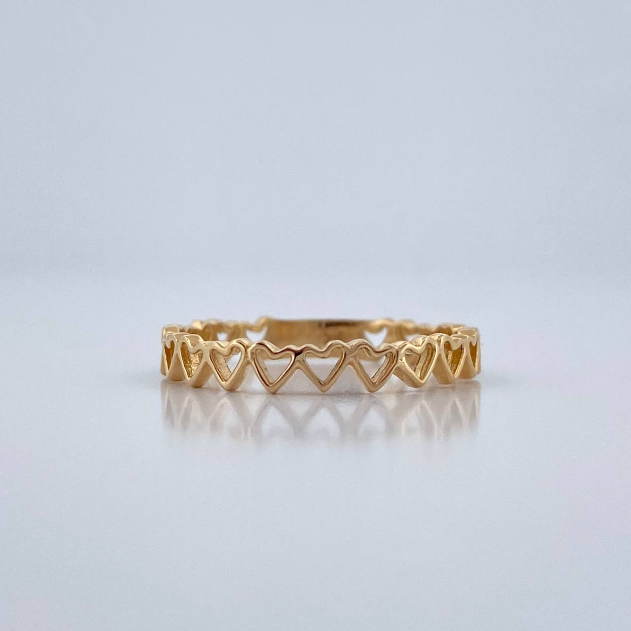 Anillo Corazones 1.2gr / T6 1/4 / Oro Amarillo 18K %