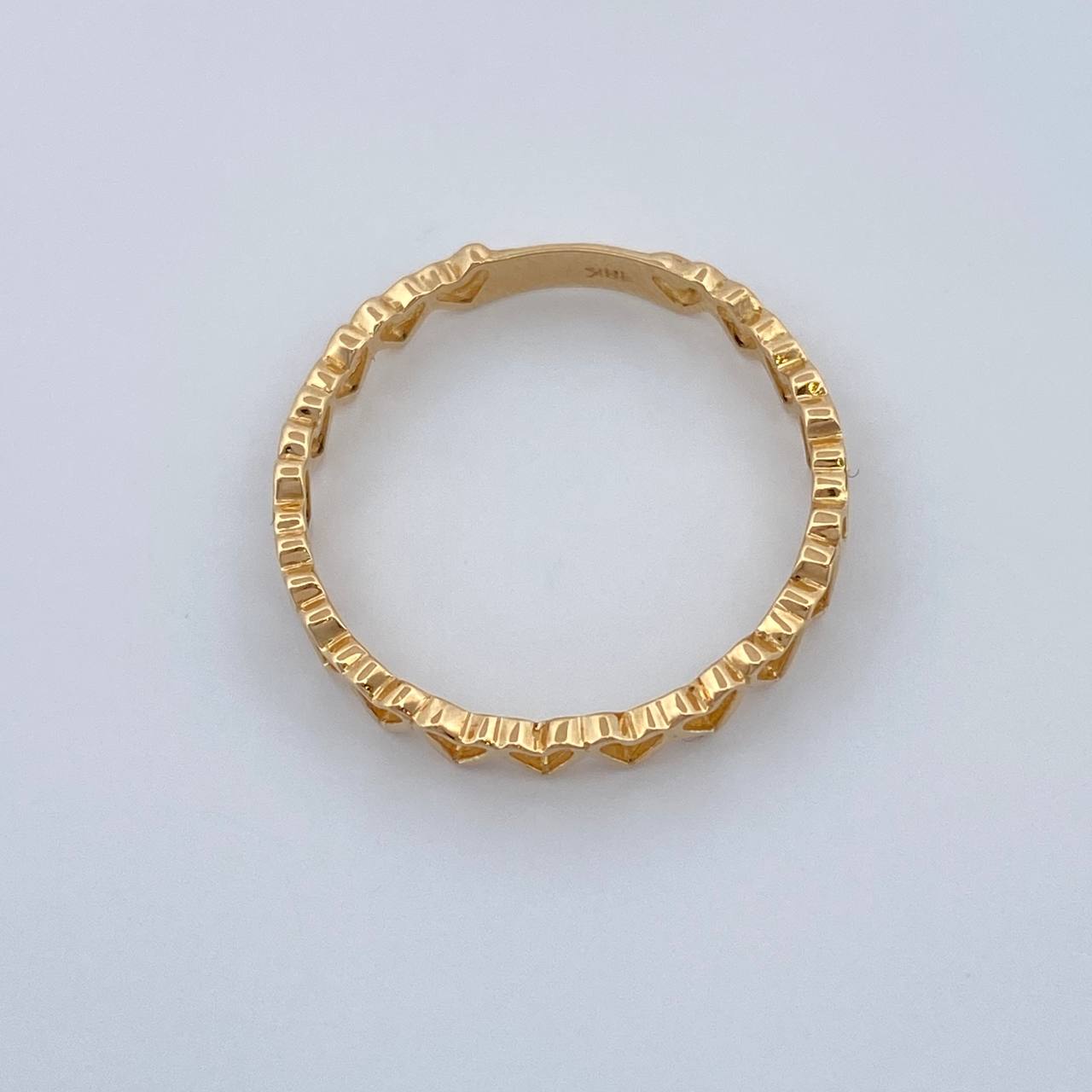 Anillo Corazones 1.2gr / T6 1/4 / Oro Amarillo 18K %