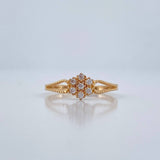 Anillo Flor Linea Doble 1.55gr / T6 3/4 / Oro Amarillo 18K %
