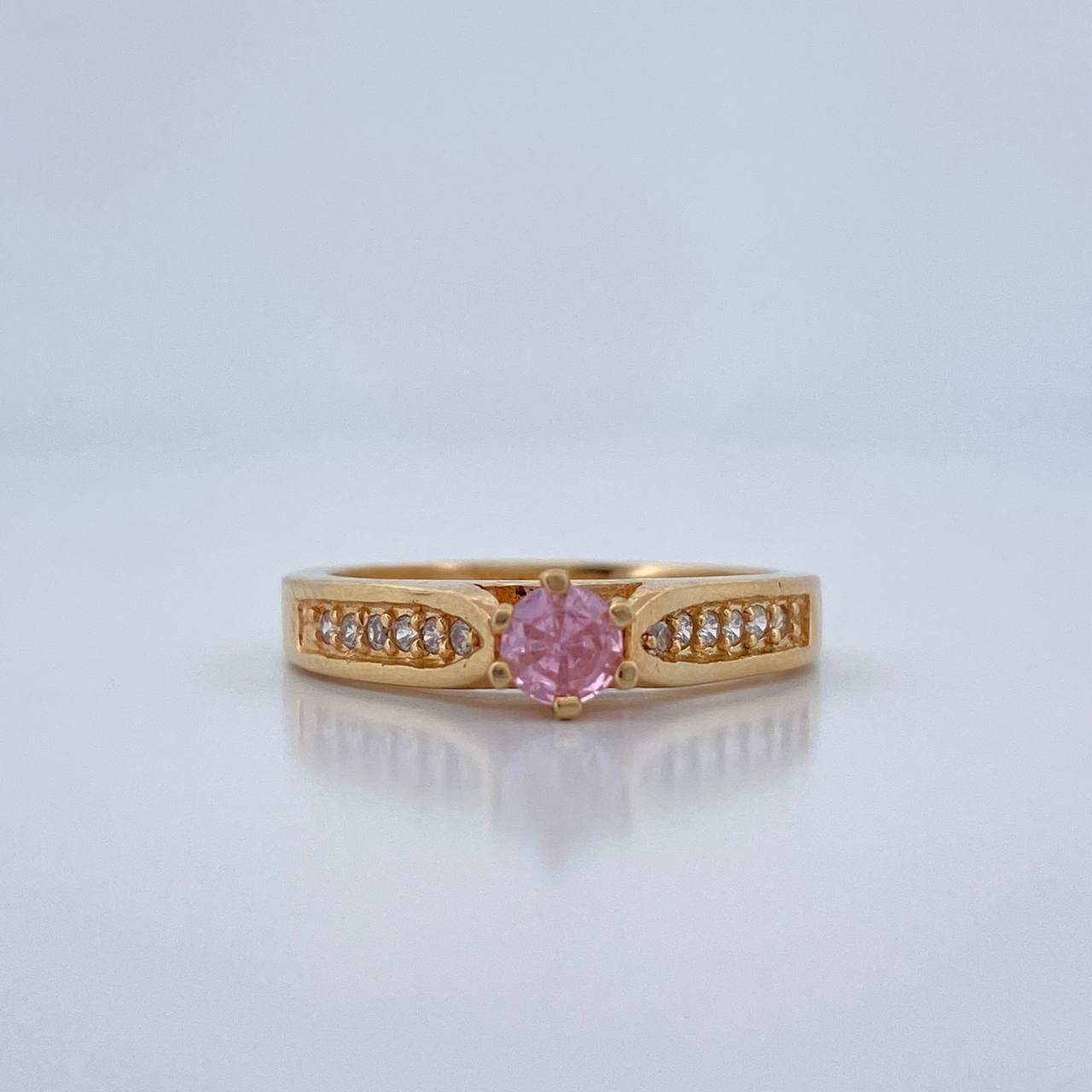 Anillo Solitario Puente 3.35gr / T6 1/4 / Oro Amarillo 18K %