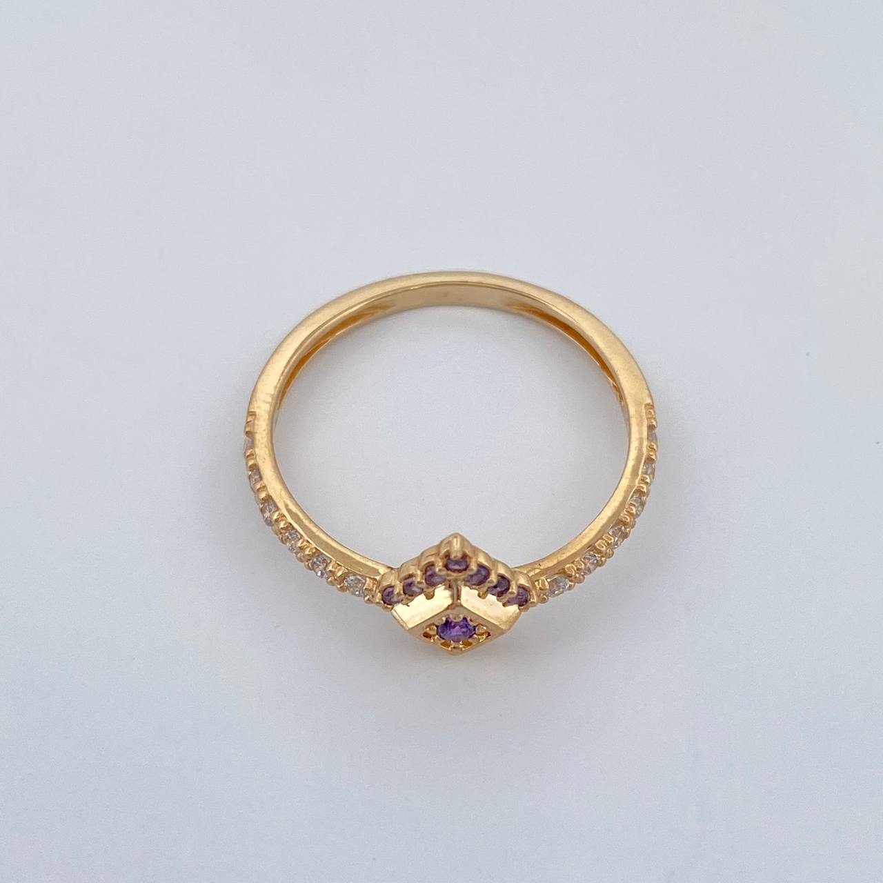 Anillo Marco Triangular 1.8gr / T6 / Oro Amarillo 18K %