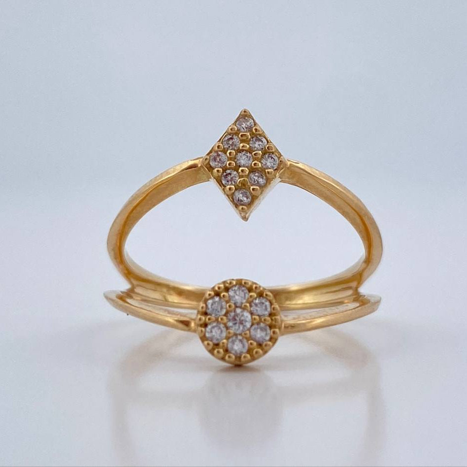 Anillo Figuras 2.45gr / T5 1/4 / Oro Amarillo 18K %