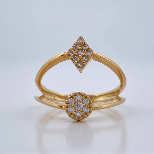 Anillo Figuras 2.45gr / T5 1/4 / Oro Amarillo 18K %