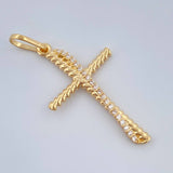 Dije Cruz Curva 1.6gr / 3.3cm / Oro Amarillo 18K %