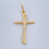 Dije Cruz Curva 1.6gr / 3.3cm / Oro Amarillo 18K %