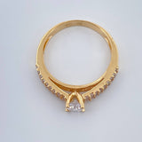 Anillo Solitario Puente 3.05gr / T7 1/4 / Oro Amarillo 18K %