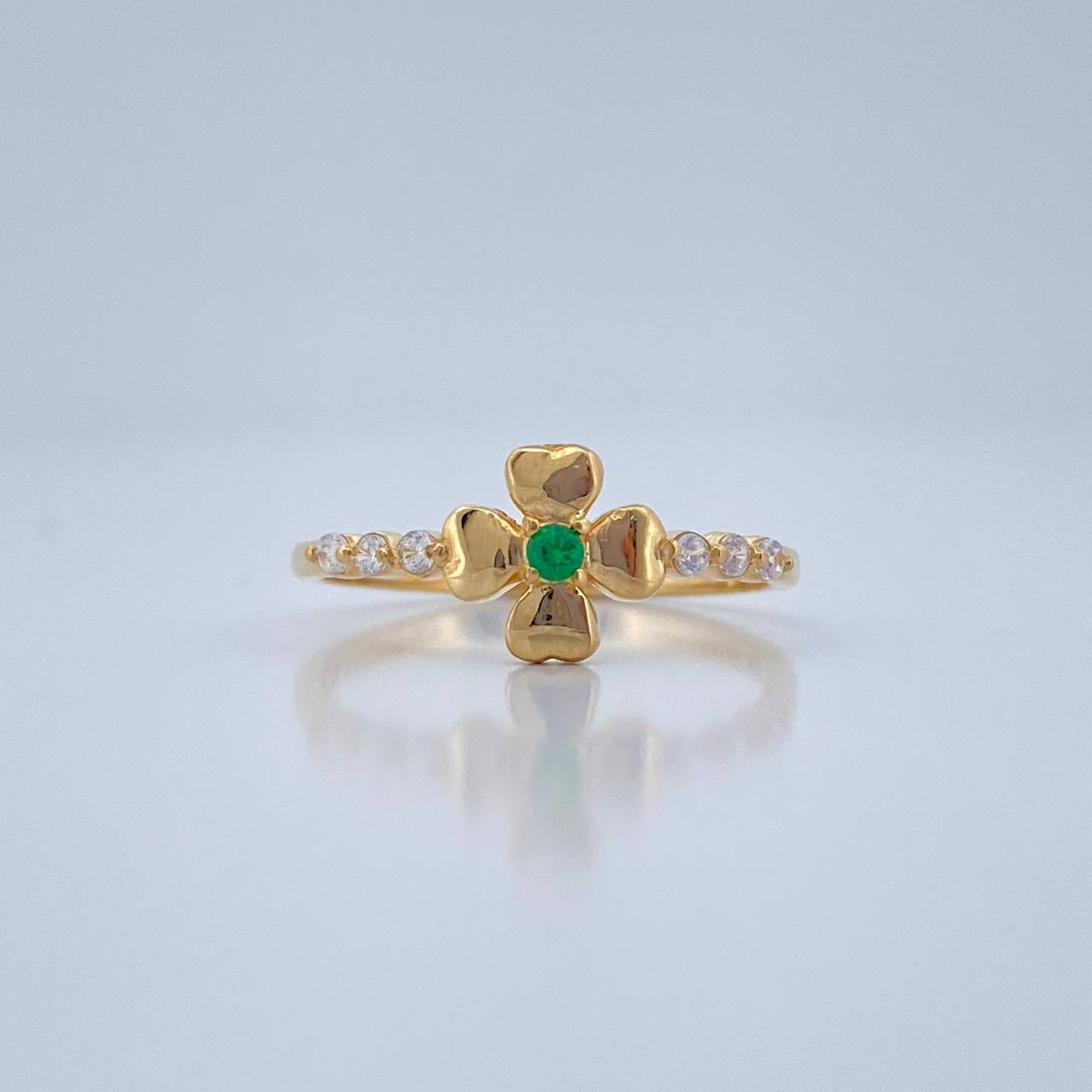 Anillo Flor 1.7gr / T6 1/2 / Oro Amarillo 18K %