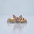 Anillo Mariposas 2.3gr / T6 1/2 / Tres Oros 18K %