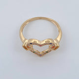 Anillo Corazones 2.1gr / T6 3/4 / Oro Amarillo 18K %