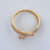 Anillo Mariposa Doble Carril 2.6gr / T7 1/4 / Tres Oros 18K %