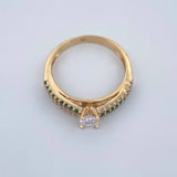 Anillo Solitario Puente 3.05gr / T7 1/4 / Oro Amarillo 18K %
