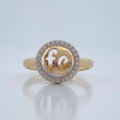 Anillo Fe 2.5gr / T7 3/4 / Dos Oros Amarillo Blanco 18K %