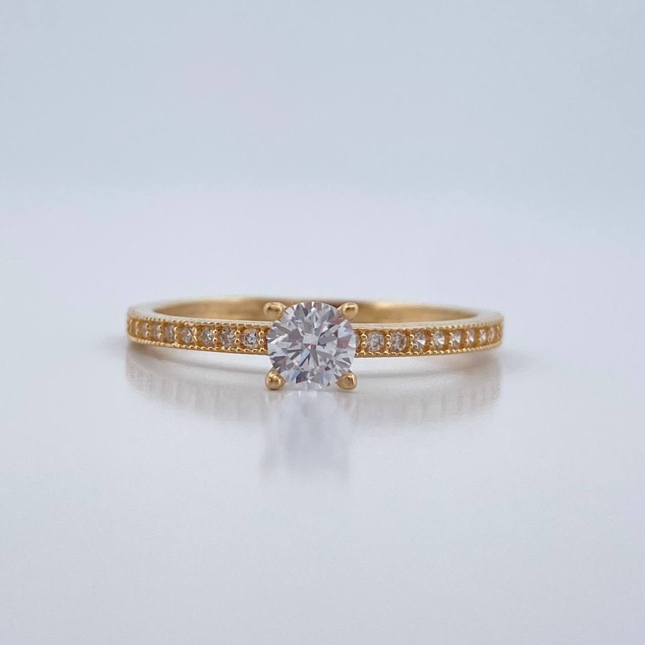 Anillo Solitario 1.45gr / T6 1/2 / Oro Amarillo 18K %