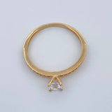 Anillo Solitario 1.45gr / T6 1/2 / Oro Amarillo 18K %