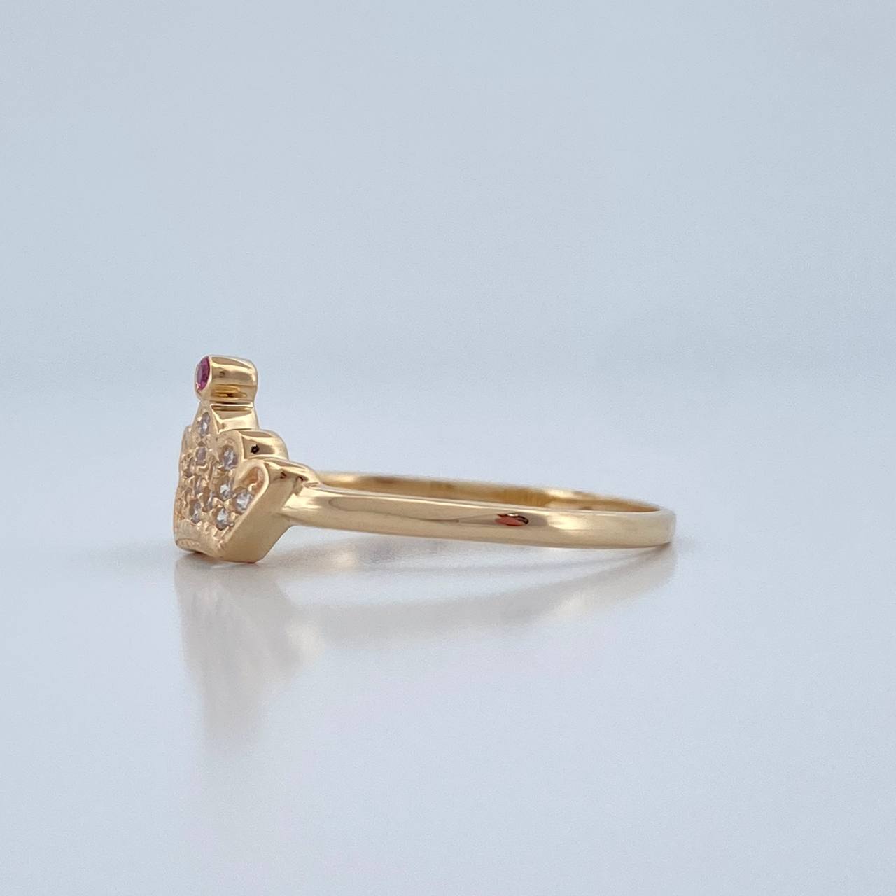 Anillo Corona 1.6gr / T7 1/4 / Oro Amarillo 18K %