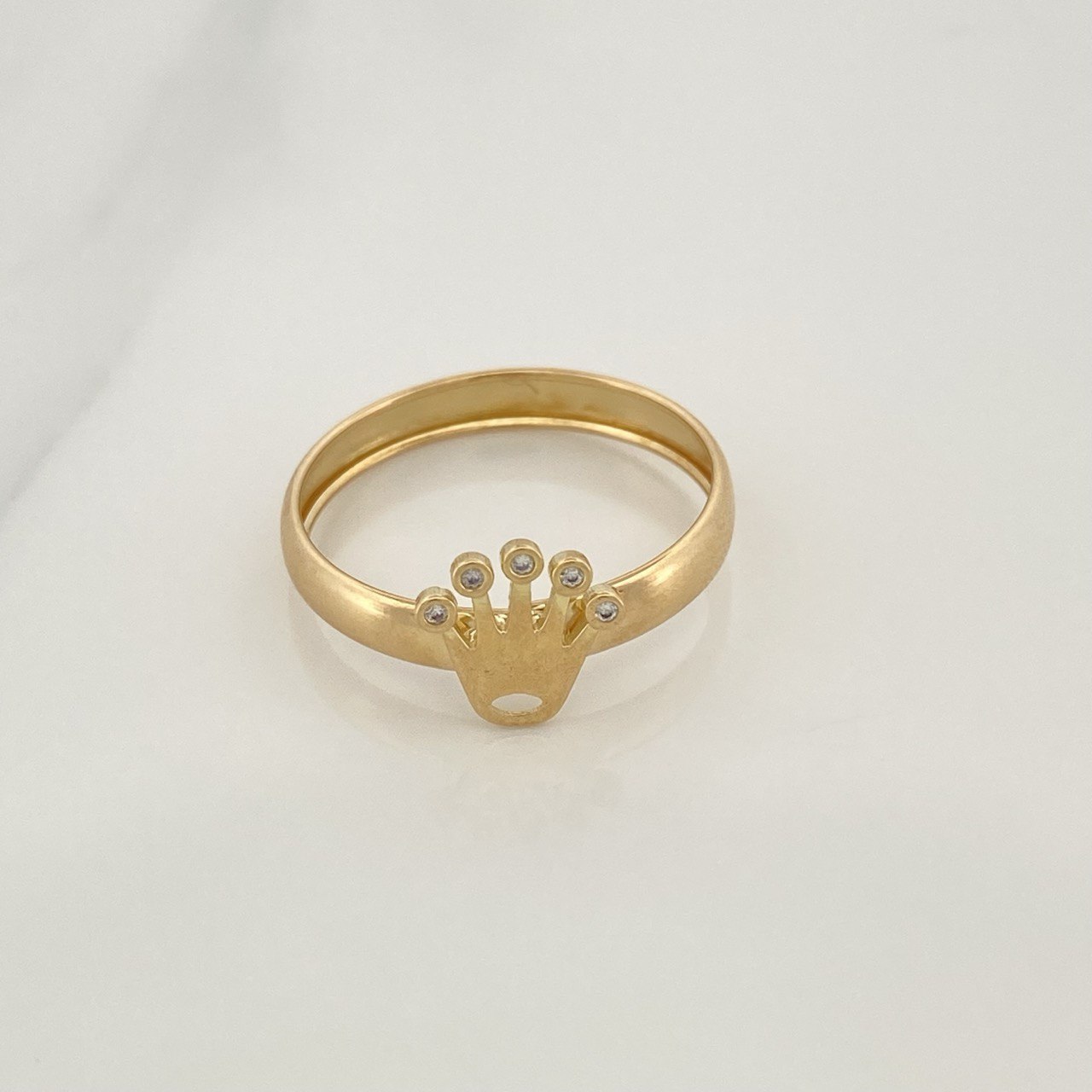 Anillo Corona 1.1gr / T7 1/4 / Oro Amarillo 18K %
