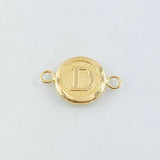 Herraje Letra Circulo D 0.4 g / 1.5 cm Oro Amarillo 18K