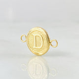 Herraje Letra Circulo D 0.4 g / 1.5 cm Oro Amarillo 18K