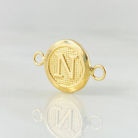 Herraje Letra Circulo N 0.35 g / 1.5 cm Oro Amarillo 18K