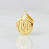 Dije Letra M 0.6gr / 2cm / Oro Amarillo 18K *
