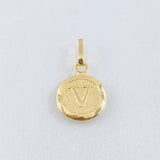 Dije Letra V 0.65gr / 2cm / Oro Amarillo 18K *