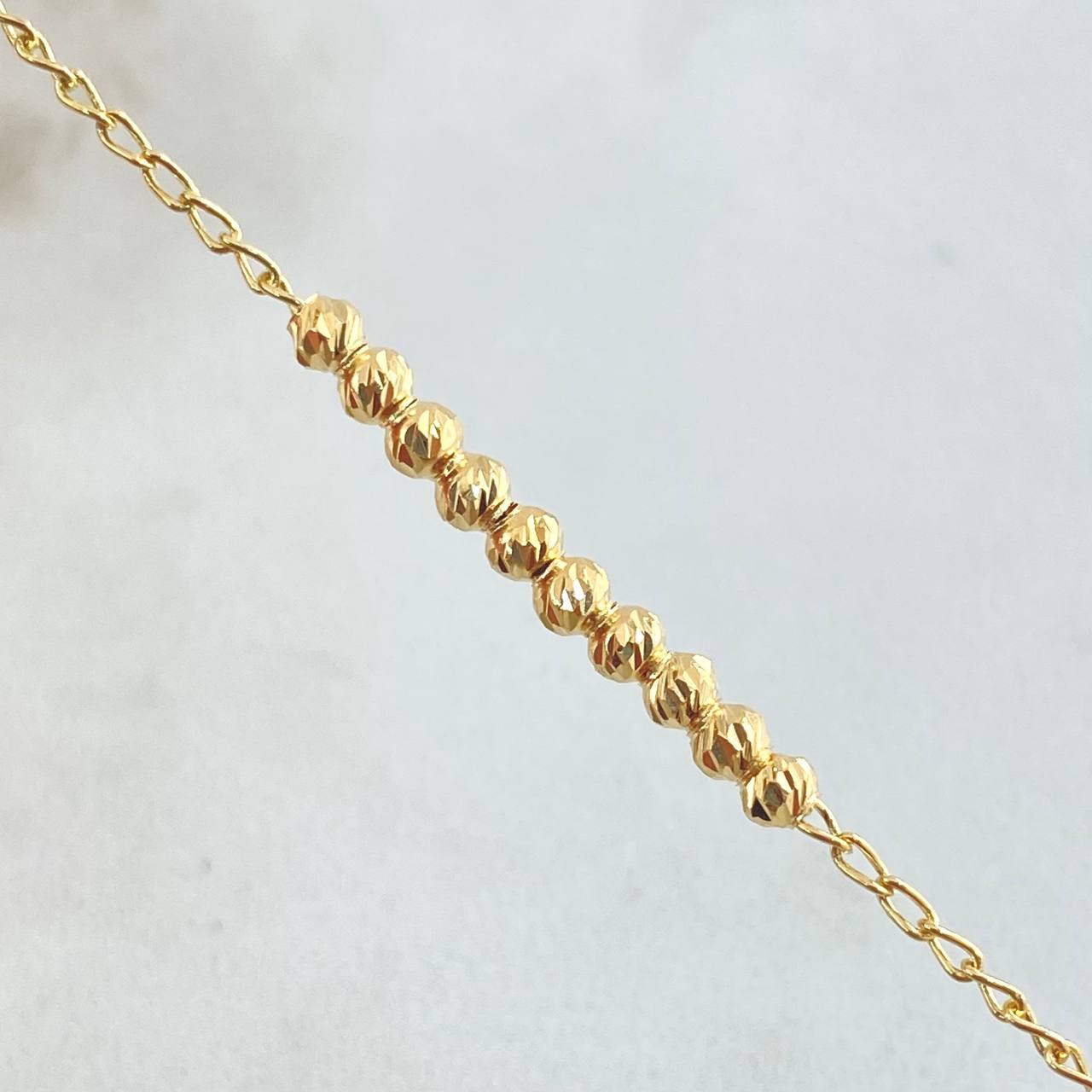 Pulso Espiga Hilera Militar 1.9gr / 18.5cm / Oro Amarillo 18K