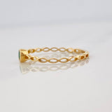 Anillo Solitario Churumbela Esmeralda 0.11pts 1g / T5 3/4 Oro Amarillo 18K